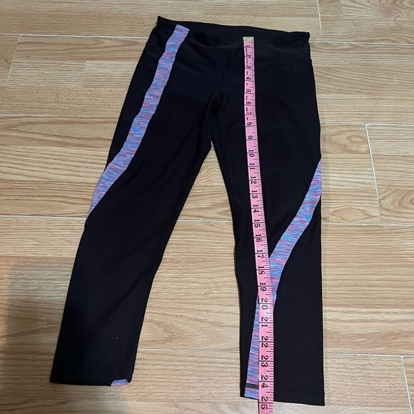Inspired Hearts Size XS Black Activewear Exercise Capri Stretch Pants - Picture 5 of 6